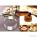 Homy Feel Round Cookie Biscuit Cutter Set 12 Circle Pastry Donut Doughnut Cutter Set Round Cookie Cutters Circle Baking Metal Ring Molds - B078H9X2R6